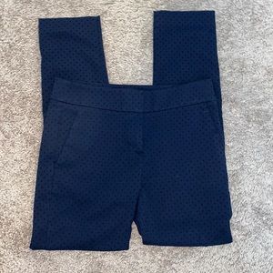 Loft Navy Polka Dot Pants